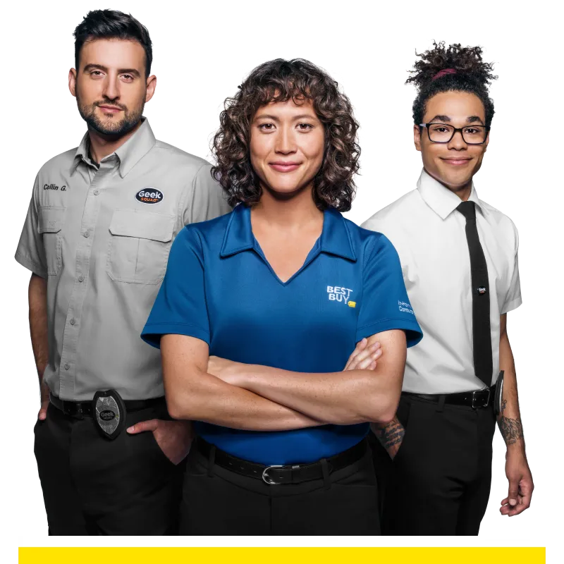 A diverse group of Best Buy employees.